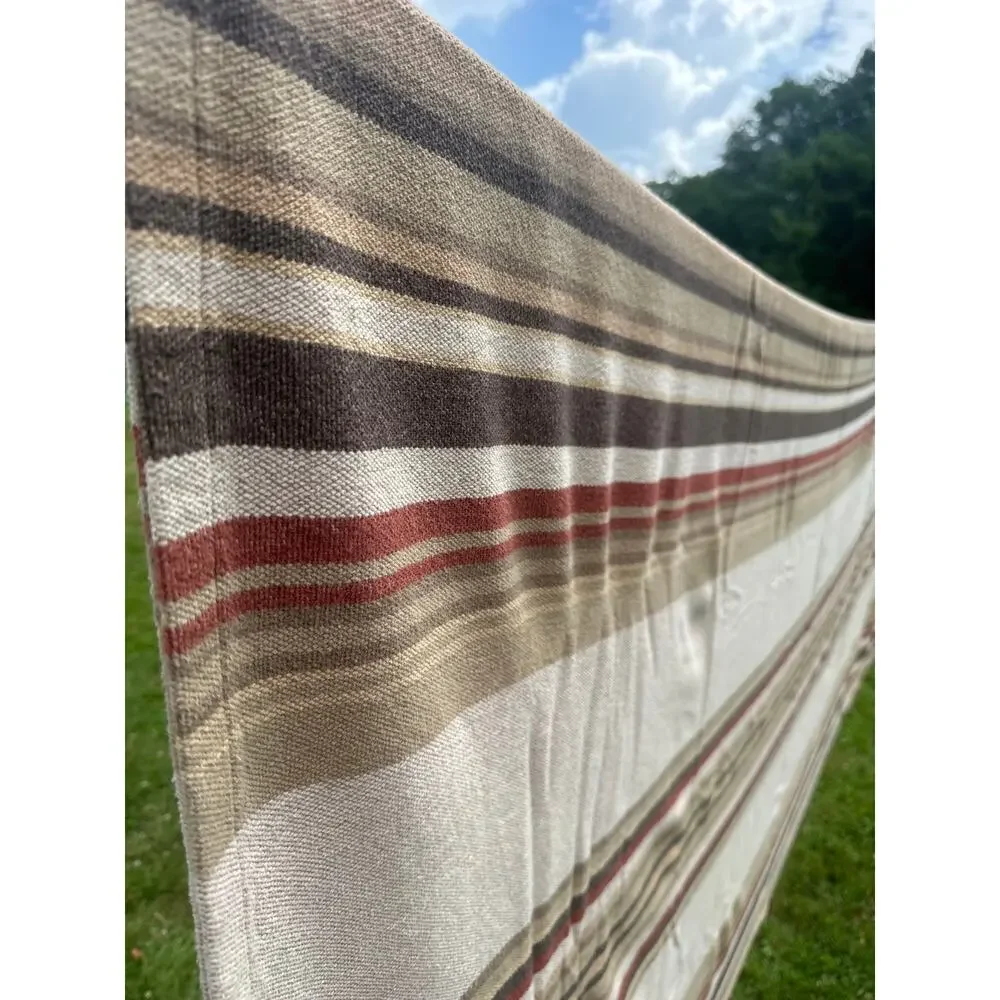 Ralph Lauren King Size RARE Northern Cape Cotton Striped Coverlet